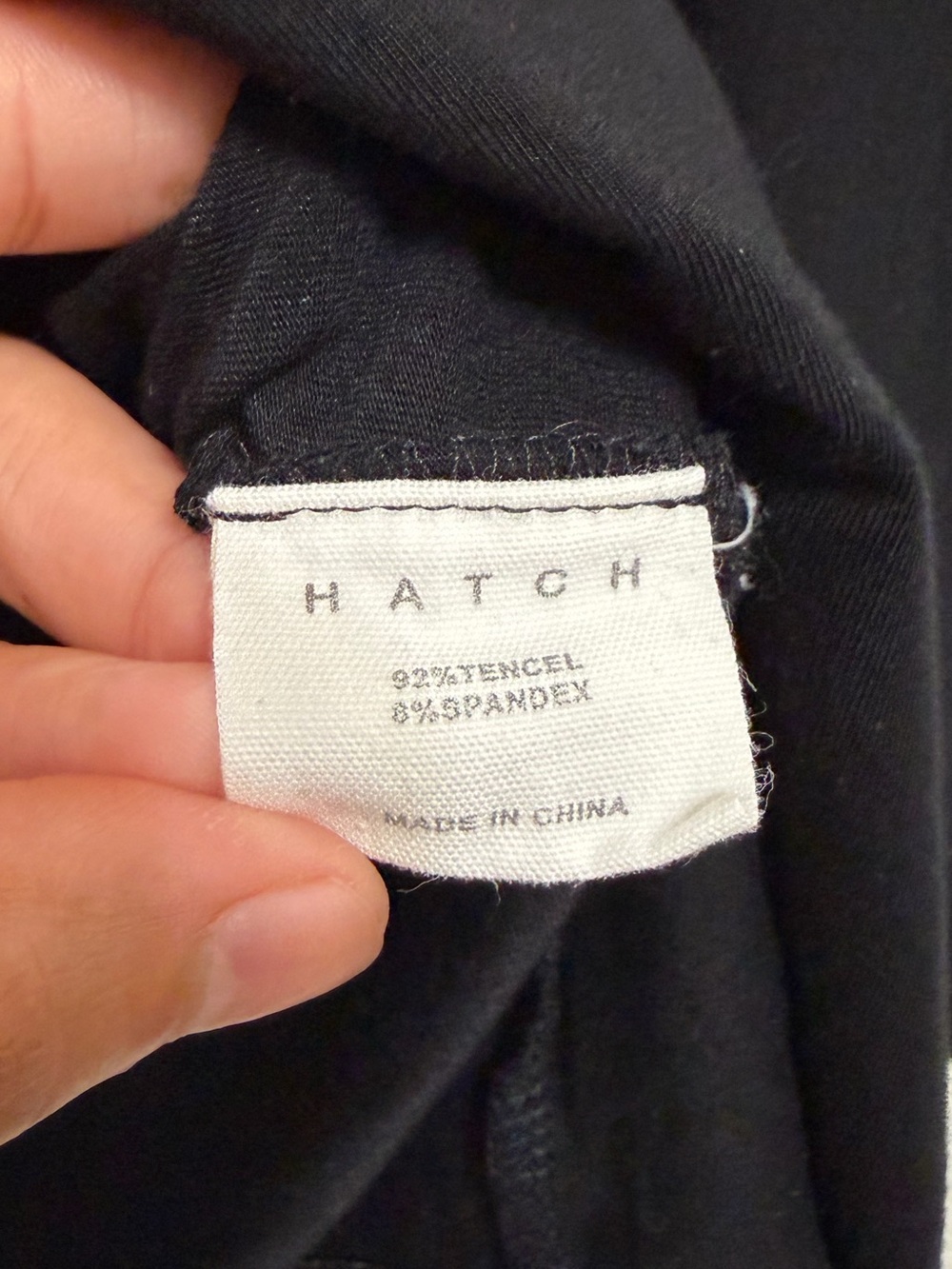 Hatch The Visitor Top Tencel Stretchy Long Sleeve Black Large - Picture 7 of 9